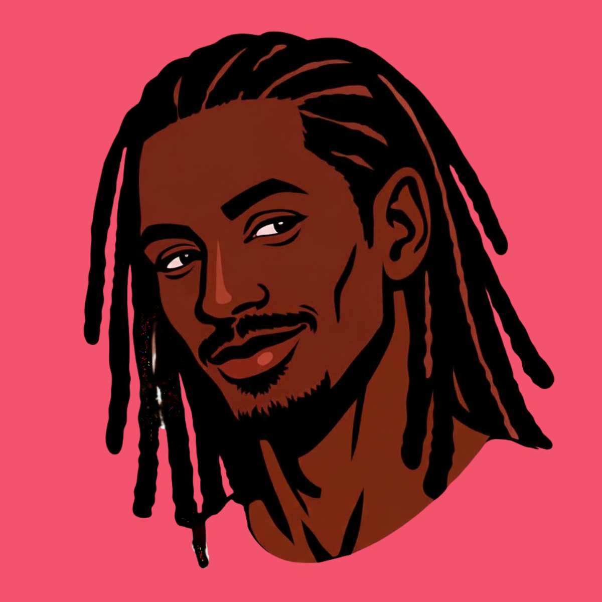 Illustrated portrait of Jean-Eric